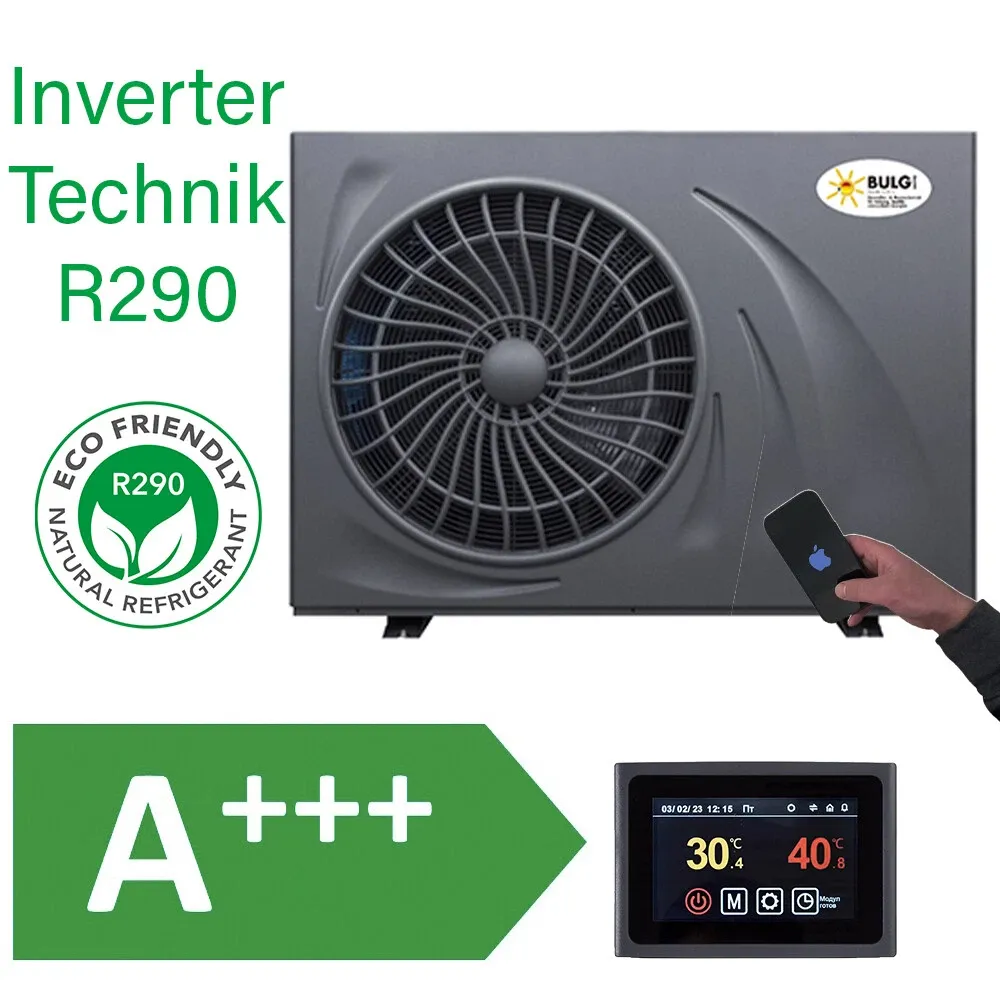 BULG Luft-/Wasser Mono Pro Inverter Wärmepumpe | 6,1 KW | R290 | Wifi | Bafa/KFW