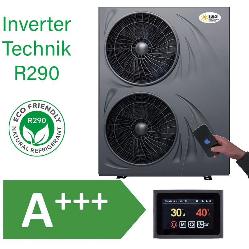 BULG Luft-/Wasser Mono Pro Inverter Wärmepumpe | 15,2 KW | R290 | Wifi | Bafa/KFW