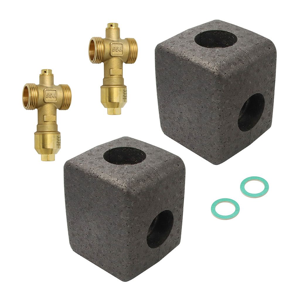 BULG Frostschutzventile 1″ mit Dämmschalen – 2er-Set für Wärmepumpen