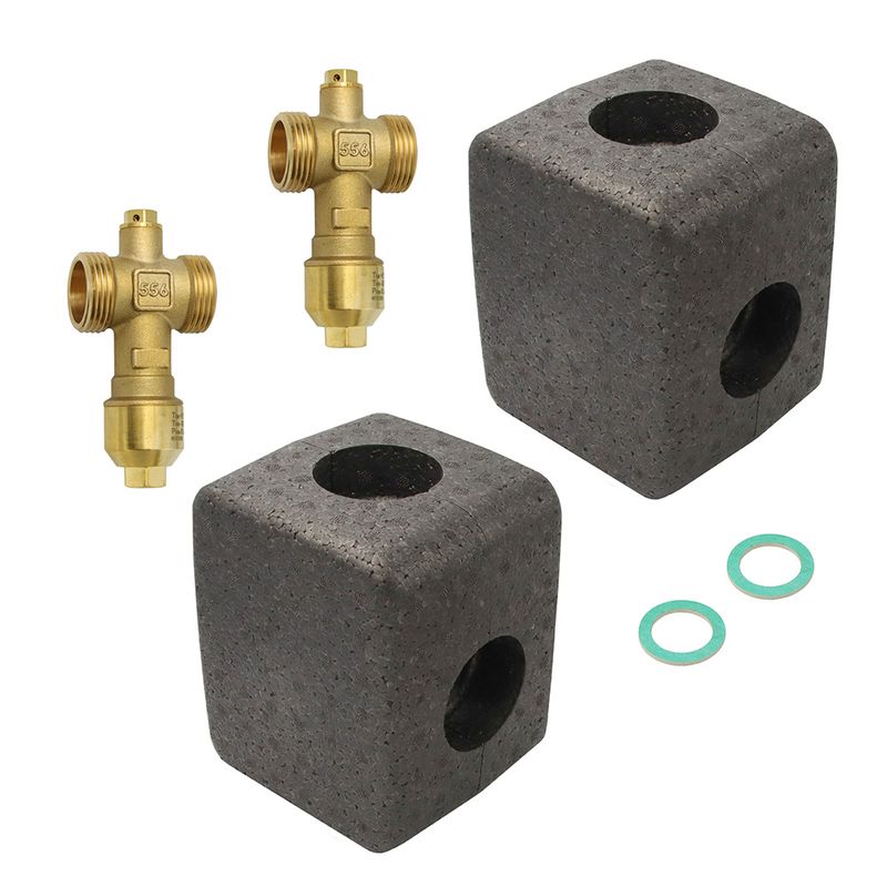 BULG Frostschutzventile 1″ mit Dämmschalen – 2er-Set für Wärmepumpen