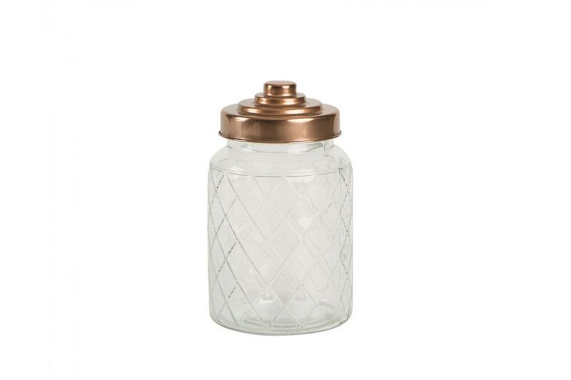 Lattice Glass Jar 950ml - Medium