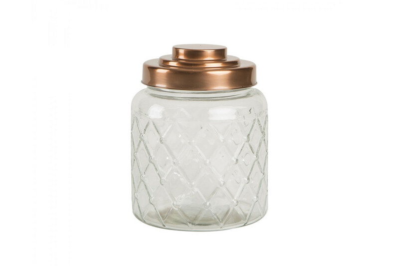 Lattice Glass Jar 2600ml - Fat