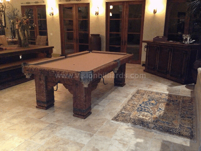 Rustic 'Wild West' Log Pool Table