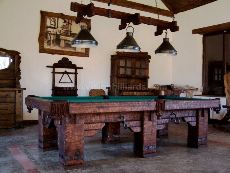 Rustic 'Wild West' Log Pool Table