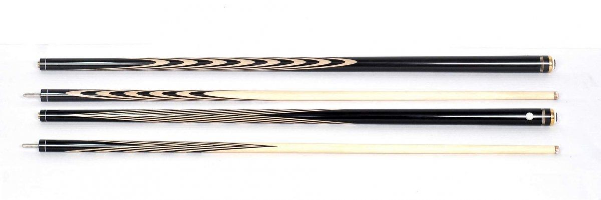 Billiard Cue Black Hornbeam 7x5 splices