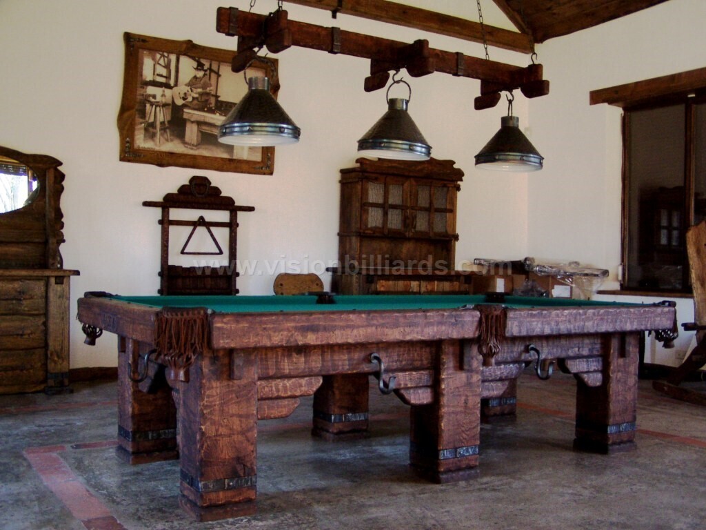 Rustic 'Wild West' Log Pool Table Rustic 'Wild West' Log Pool Table