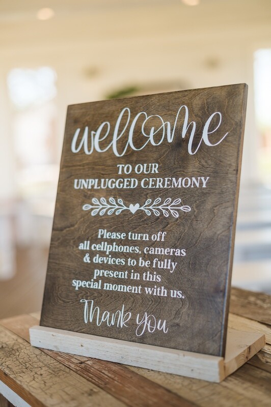 Unplugged Ceremony Sign