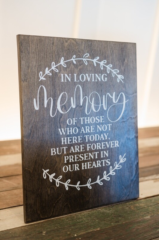 In Loving Memory Sign