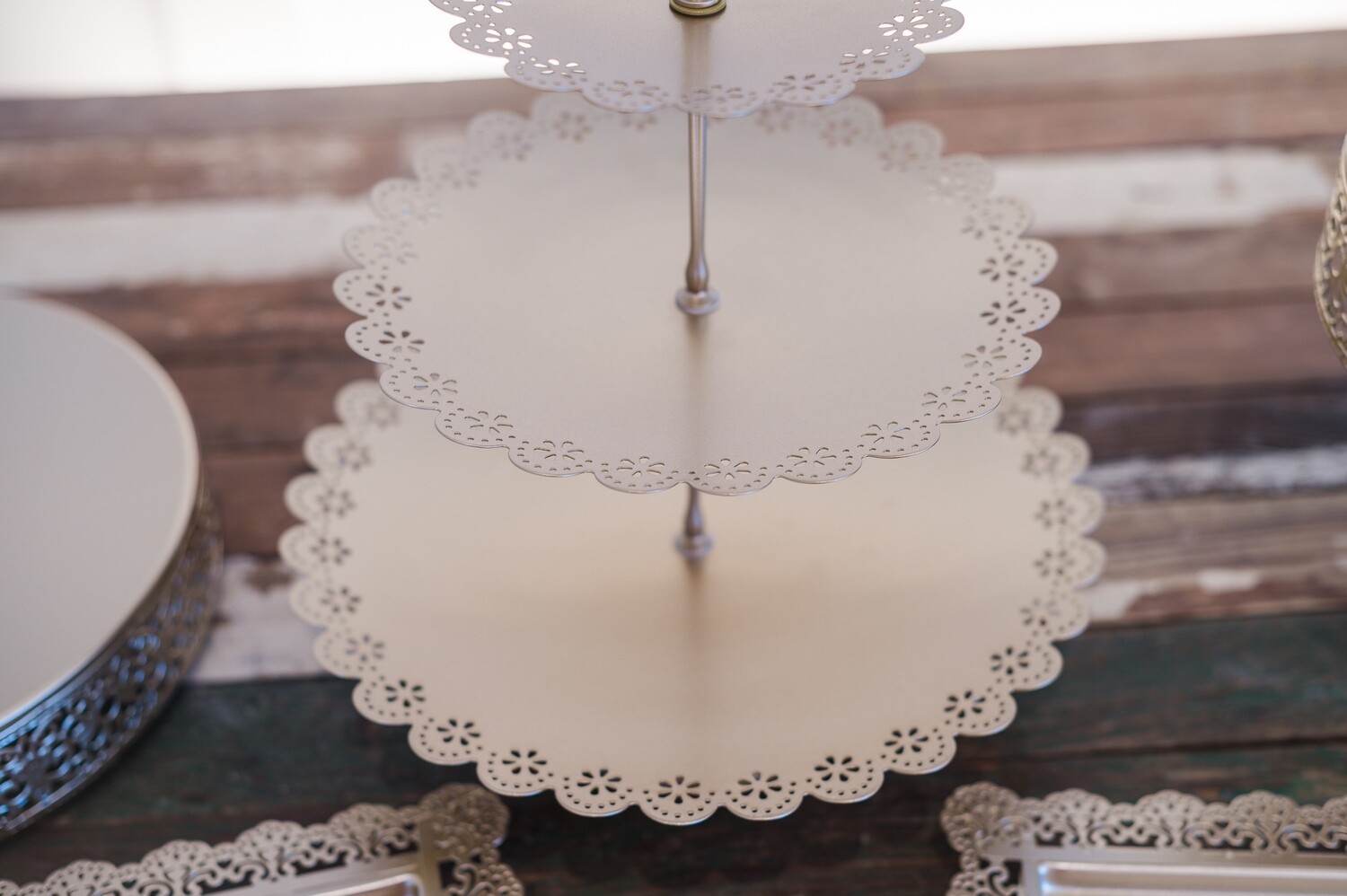 Gold Three-Tier Dessert Stand