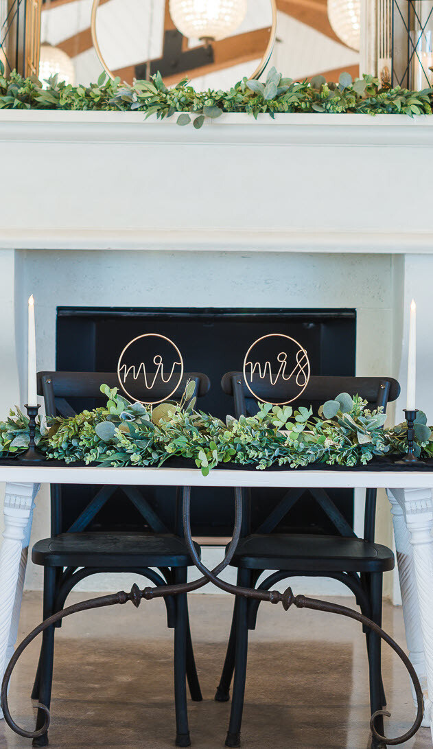 Mr. &amp; Mrs. Gold Ring Display