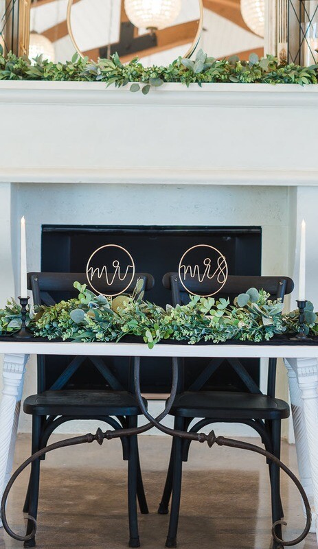 Mr. &amp; Mrs. Gold Ring Display