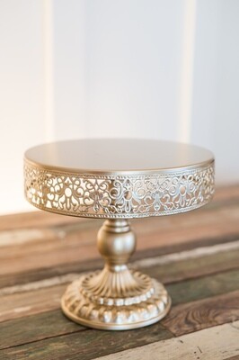 Gold 10&quot; Elevated Cake Stand