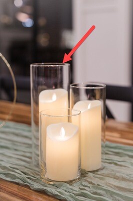 10&quot; Tall Hurricane Glass Candle Holder
