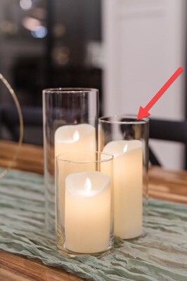 8&quot; Medium Hurricane Glass Candle Holder