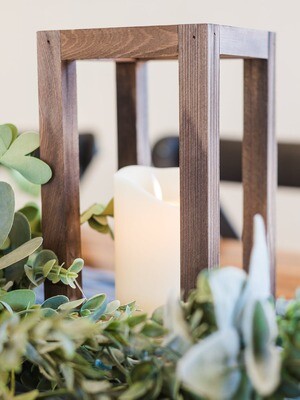 Wooden Lantern 9&quot; Tall