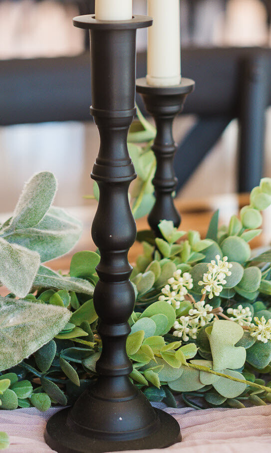 Matte Black Taper Candle Holder, Assorted