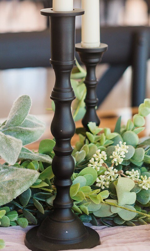 Matte Black Taper Candle Holder, Assorted