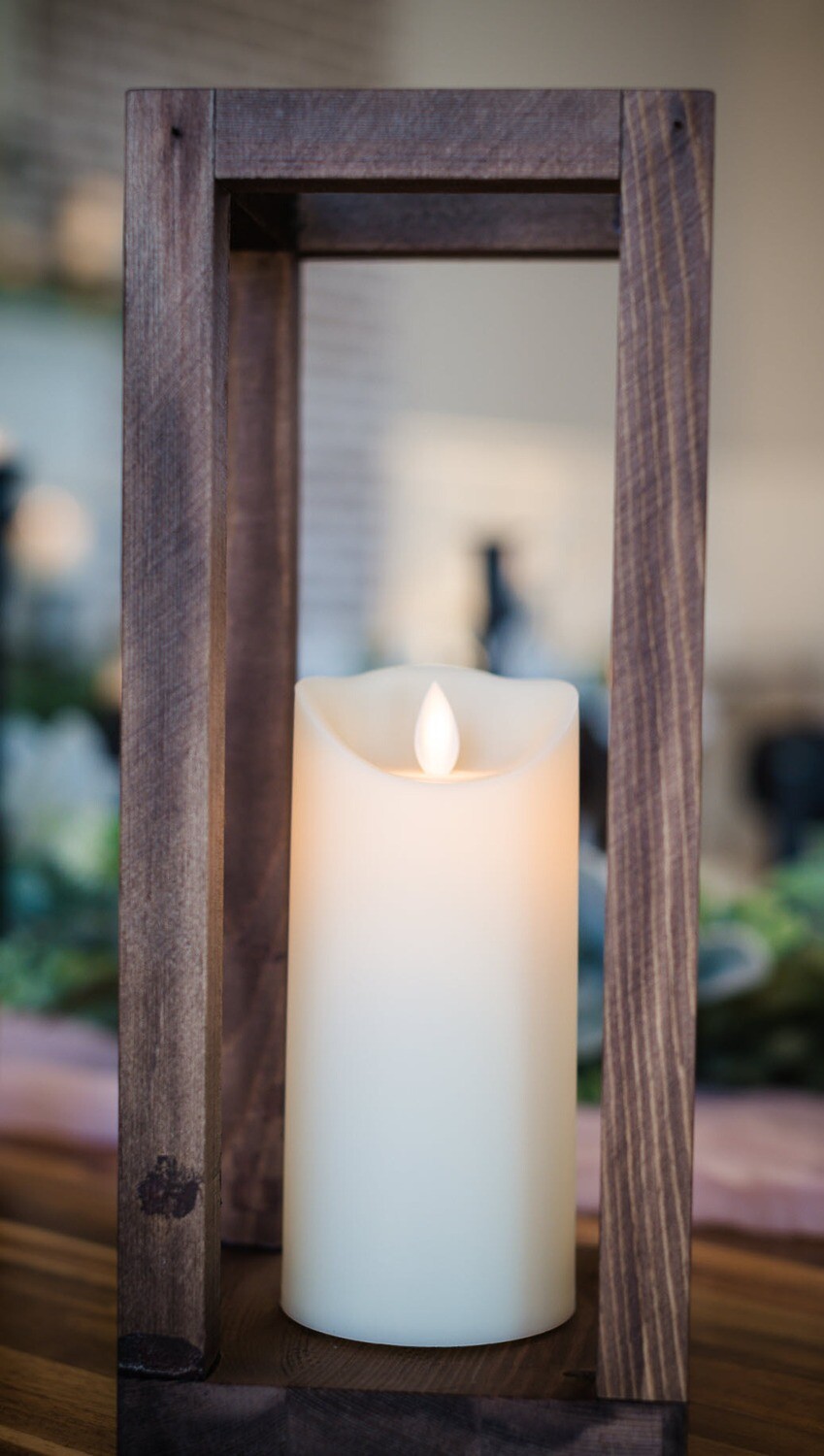 Wooden Lantern 12&quot; Tall