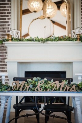 Mr. and Mrs. Wood Sign