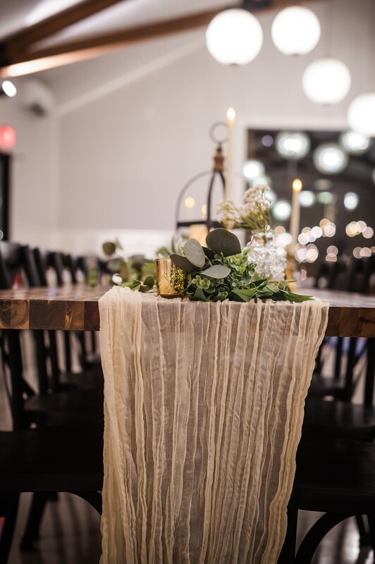 Ivory Cheesecloth Table Runner