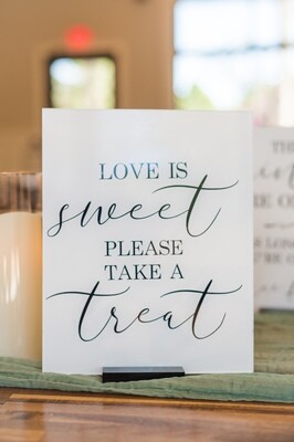 Love is Sweet Acrylic Sign
