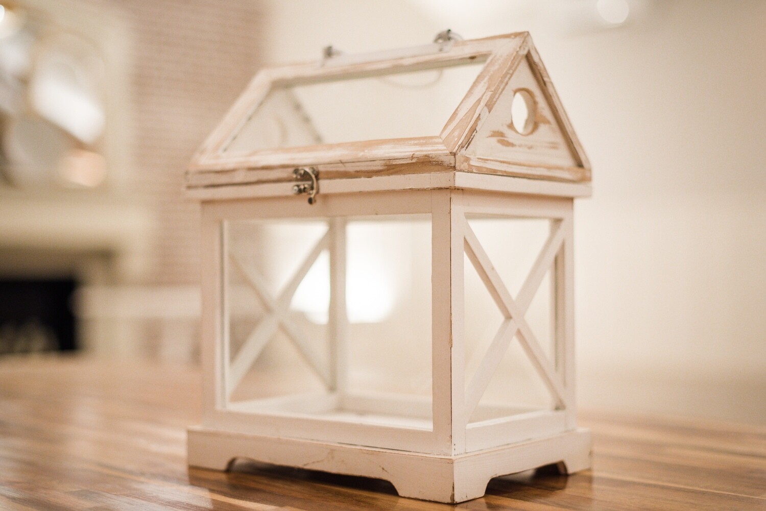 White Birdhouse Card Box