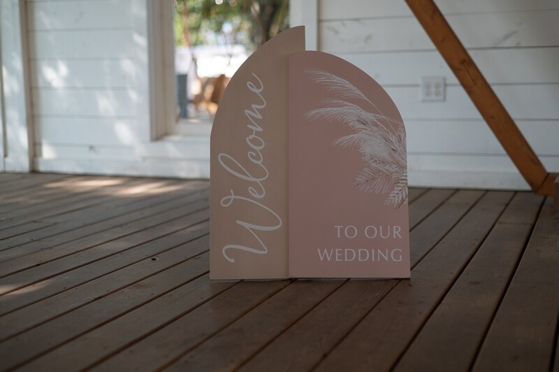 Blush Welcome To Our Wedding Sign