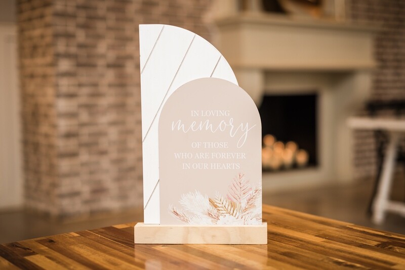 Blush In Loving Memory Sign