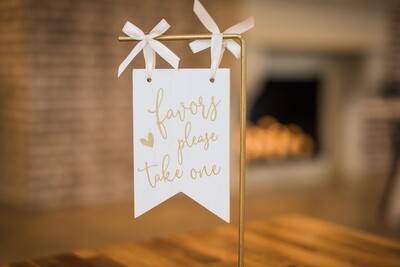 Small Favors Hanging Sign