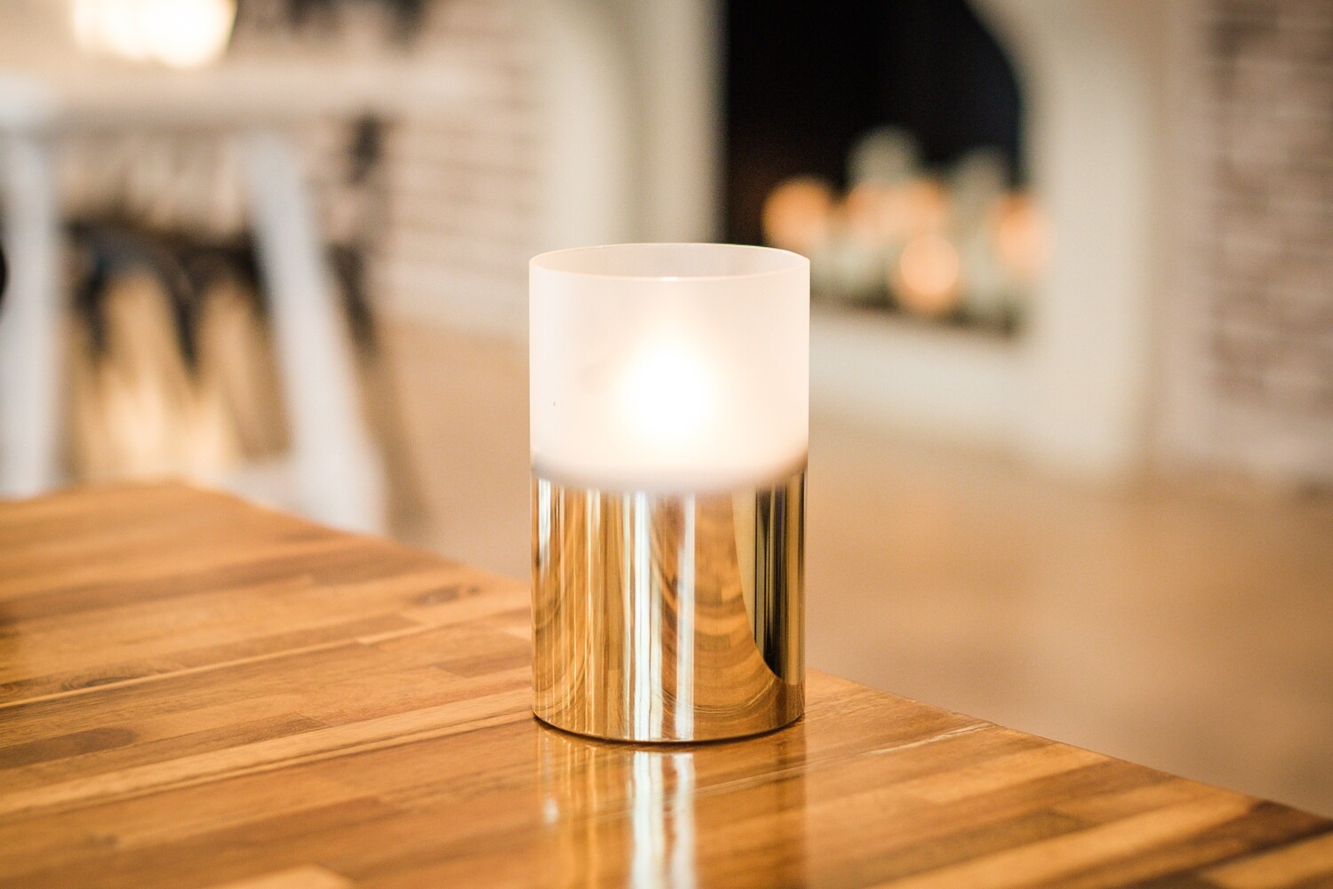 Frosted Metallic Candle