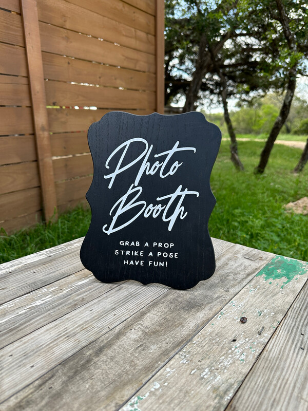Black Photo Booth Sign