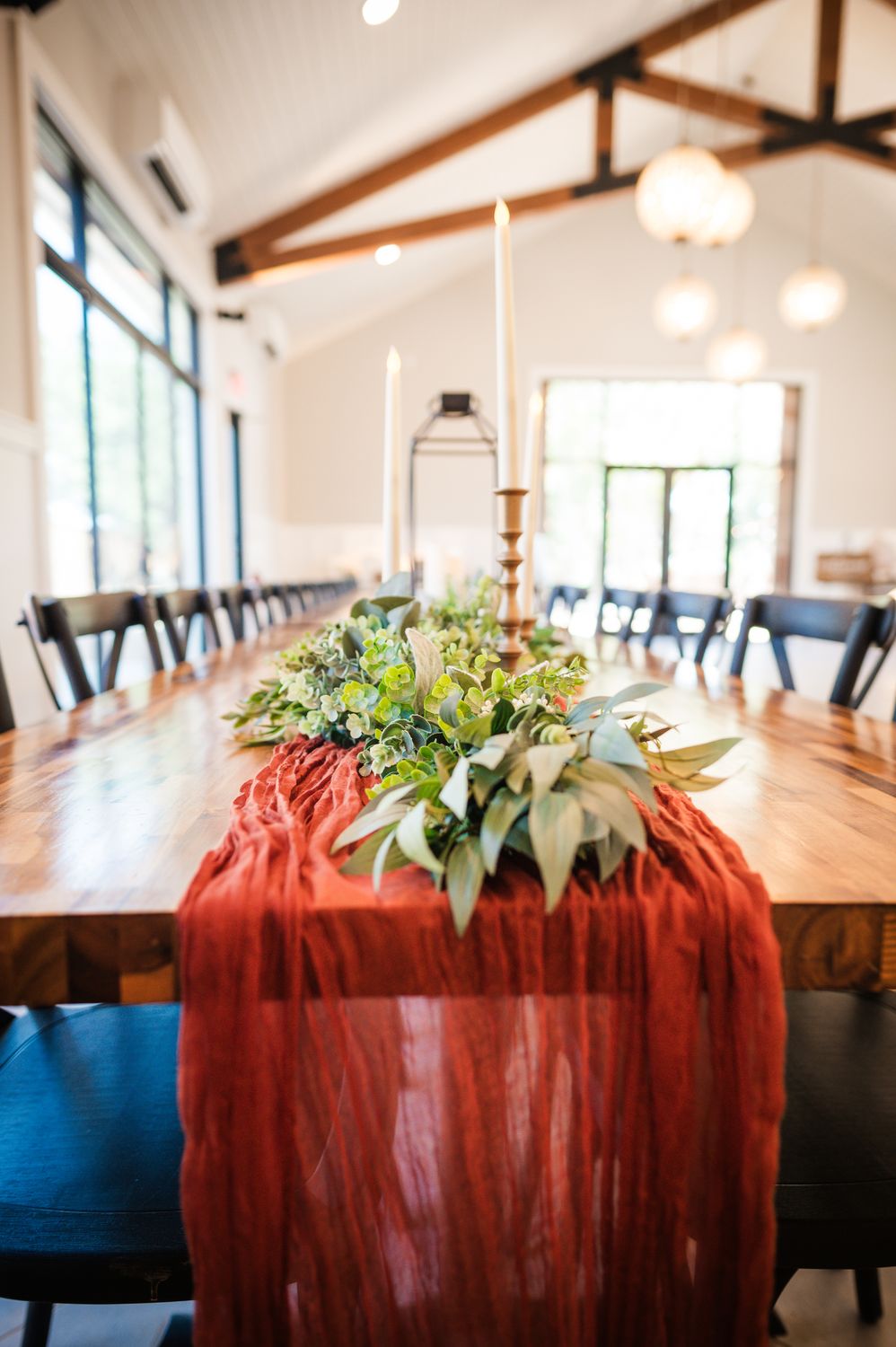 Terracotta Cheesecloth Table Runner