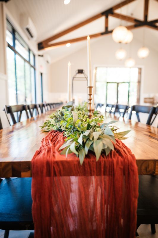Terracotta Cheesecloth Table Runner