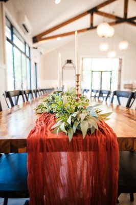 Terracotta Cheesecloth Table Runner