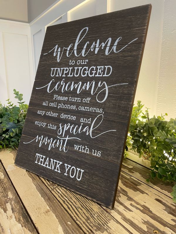 Unplugged Ceremony Sign