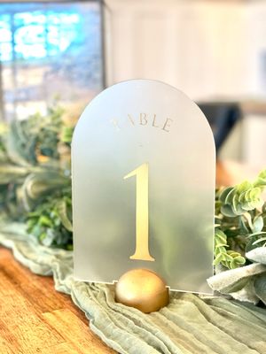 Frosted Arch Table Numbers