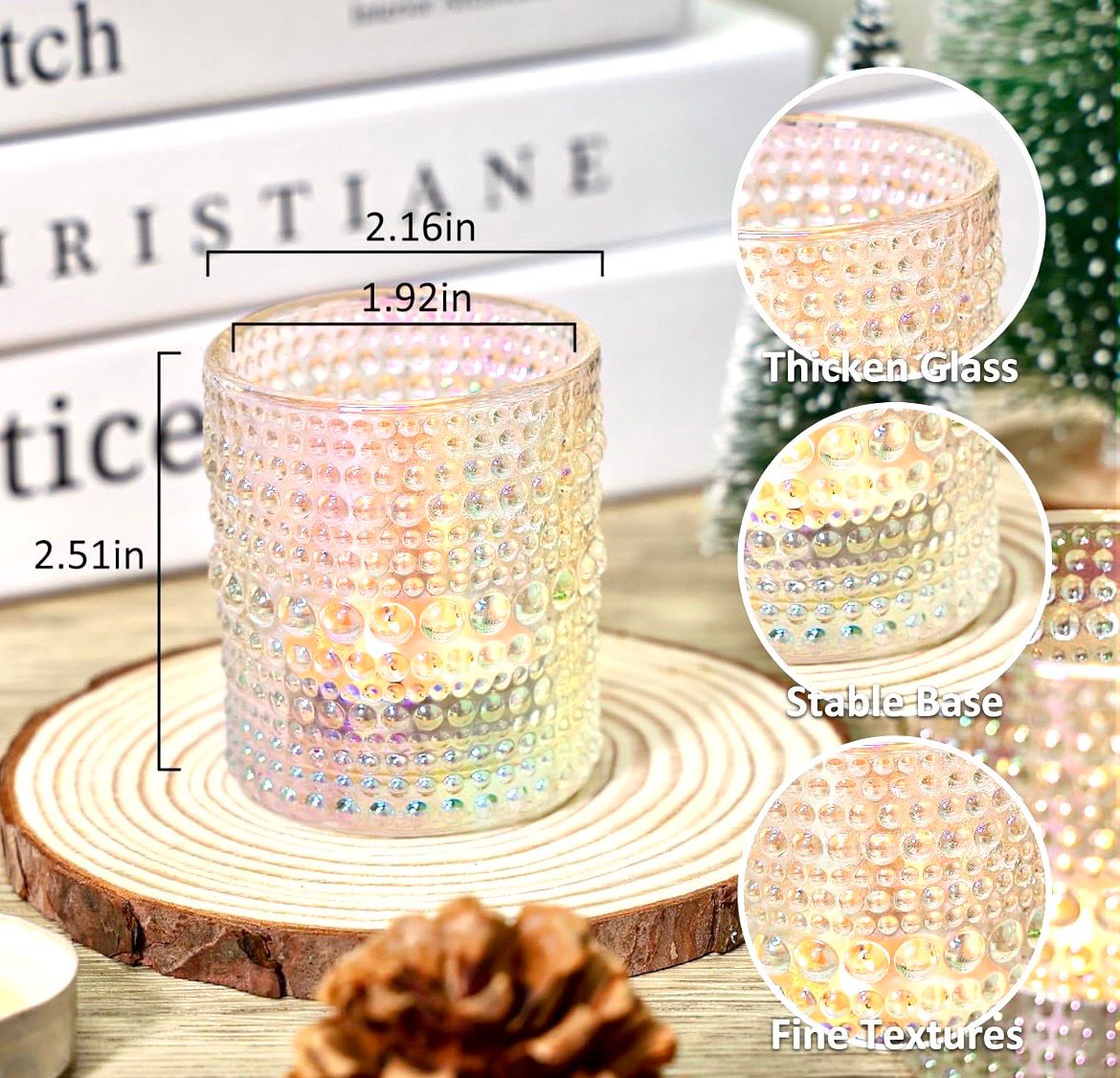 Iridescent Votive Candle Holder