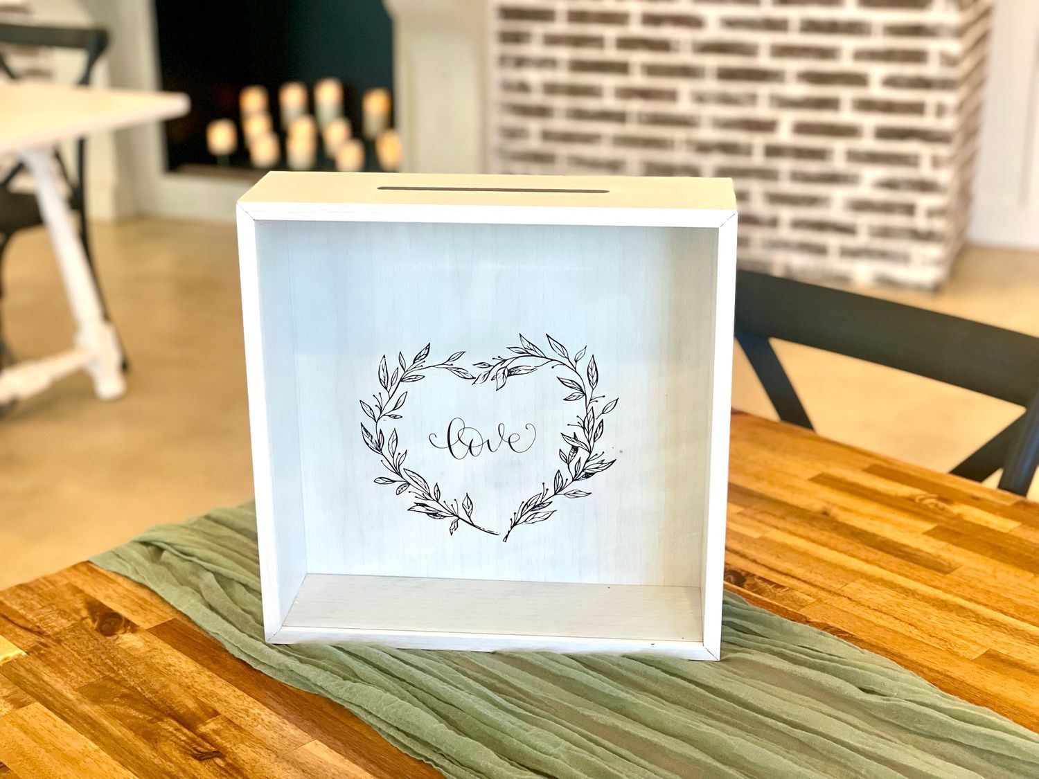 White Square Card Box