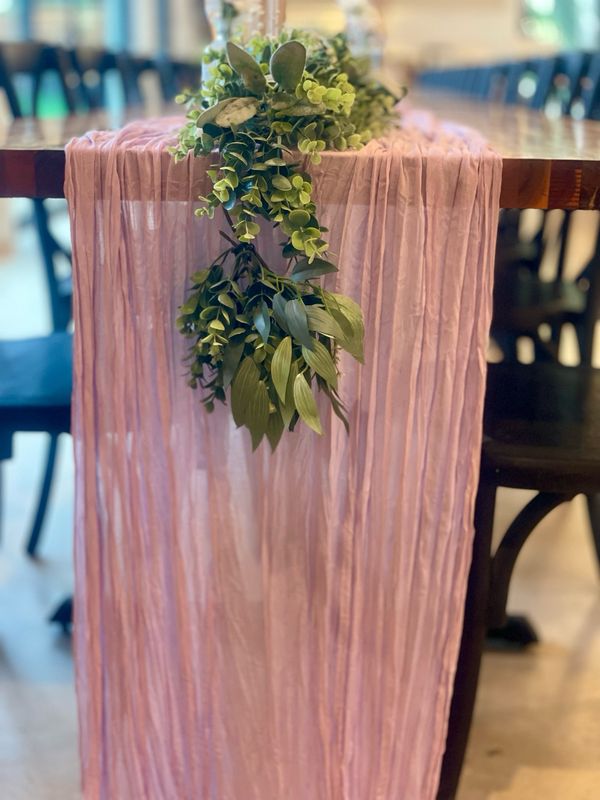 Lavender Cheesecloth Table Runner