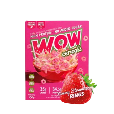 WOW CEREALS YUMMY STRAWBERRY RINGS
