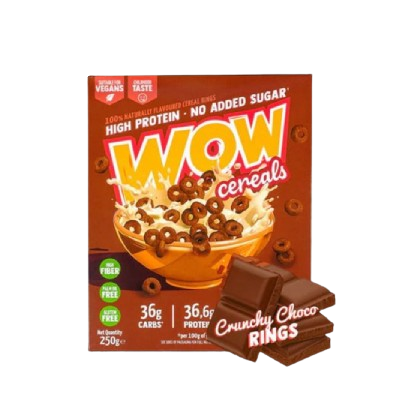 WOW CEREALS SWEET CRUNCHY CHOCO RINGS