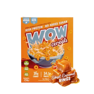 WOW CEREALS SWEET CARAMEL RINGS