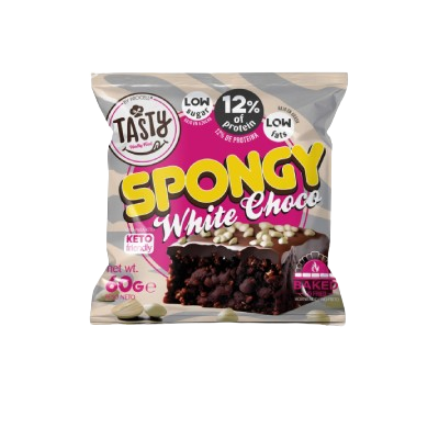 SPONGY - BROWNIE PROTEICO WHITE CHOCO Y KETO 60 GR