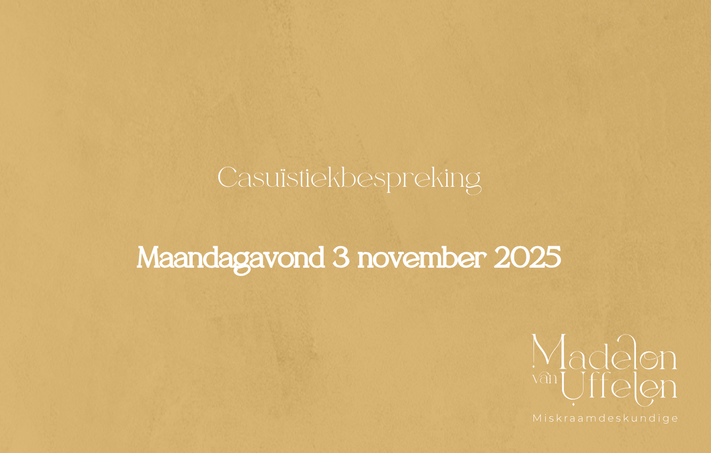 Casuïstiekbespreking 3 november 2025 (avond)