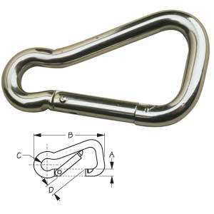S/S SNAP HOOK 3/8"
