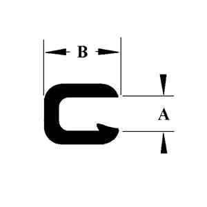 FLEX TRIM BLACK 5/32x9/16x25'