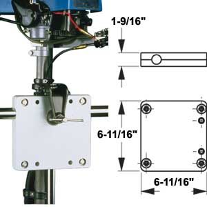 Motor Rail Mount Bracket White Poly. (327150-1) Motor Rail Mount Bracket White Poly. (327150-1)