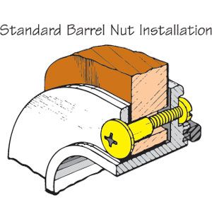 BARREL NUT 10-24NC x 3/8"S/S