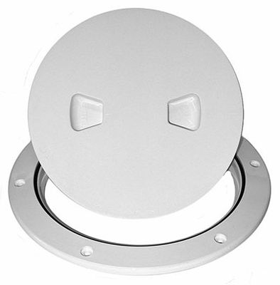 BECKSON DECK PLATE DP40W 4" WHITE SCREW-OUT