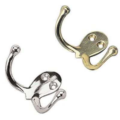 Brass Double Coat Hook (671515-1)